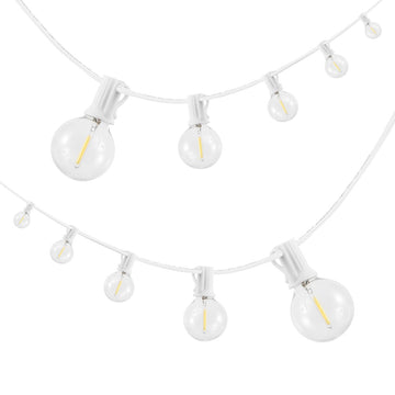 Indoor/Outdoor 25 ft. Contemporary Rustic Incandescent G40 Bistro Globe Bulb String Lights